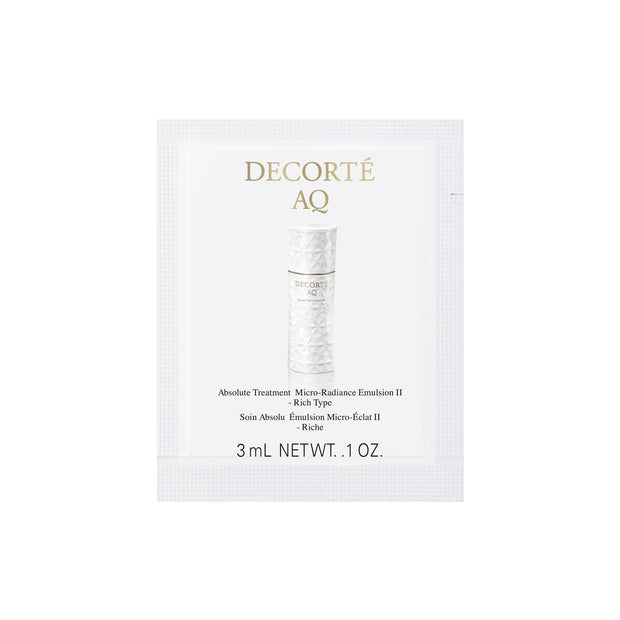 DECORTÉ AQ ABSOLUTE TREATMENT MICRO-RADIANCE EMULSION II SAMPLE